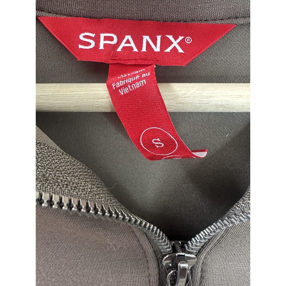 Spanx AirEssentials SET Half Zip Sweatshirt & Barrel Leg Pant Mineral Size Small - Picture 7 of 16